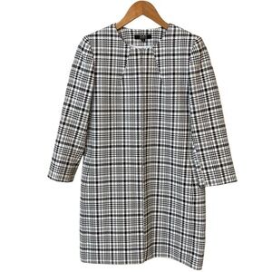 ALEX MARIE BLACK AND WHITE PLAID COAT JACKET LIKE NEW